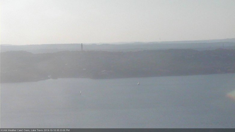Lake Travis webcam, October 18, 2019 4:35 PM CT
