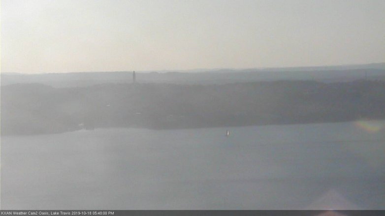 Lake Travis webcam, October 18, 2019 4:50 PM CT