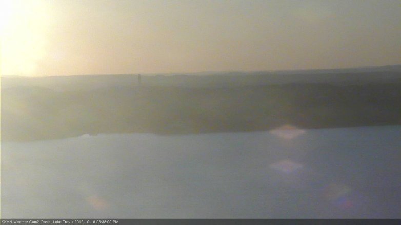 Lake Travis webcam, October 18, 2019 5:40 PM CT