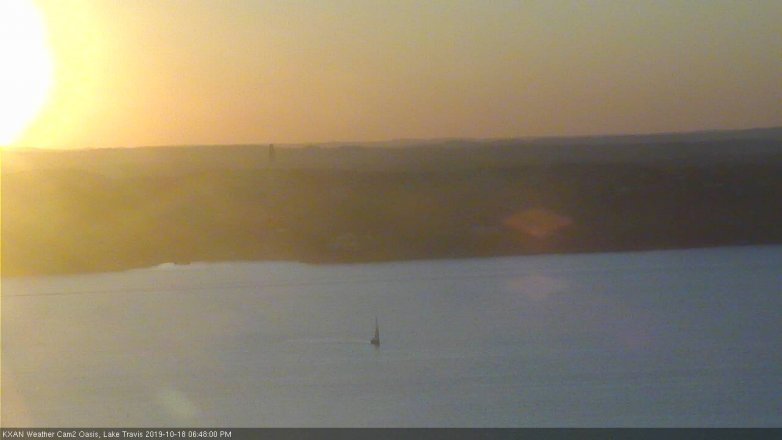 Lake Travis webcam, October 18, 2019 5:50 PM CT