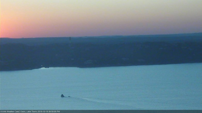 Lake Travis webcam, October 18, 2019 6:00 PM CT