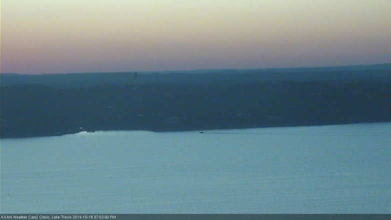Lake Travis webcam, October 18, 2019 6:05 PM CT