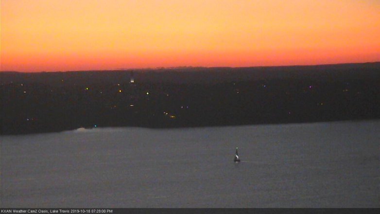 Lake Travis webcam, October 18, 2019 6:30 PM CT