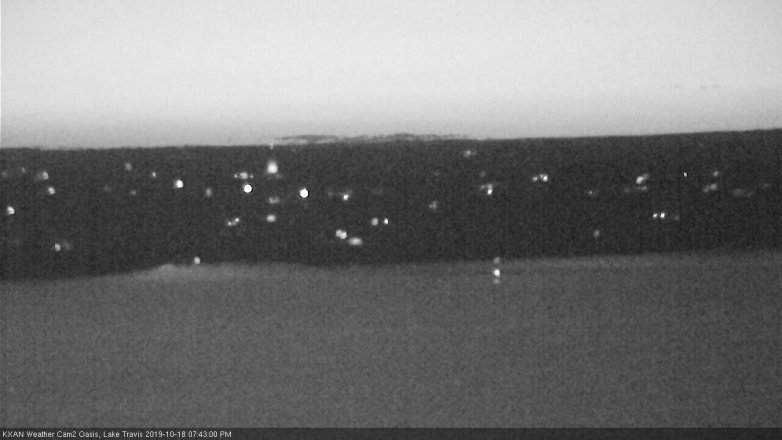 Lake Travis webcam, October 18, 2019 6:45 PM CT