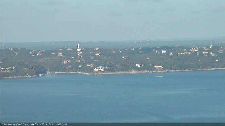 Lake Travis webcam, October 19, 2019 9:30 AM CT