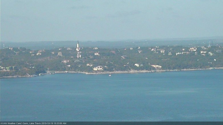 Lake Travis webcam, October 19, 2019 9:35 AM CT