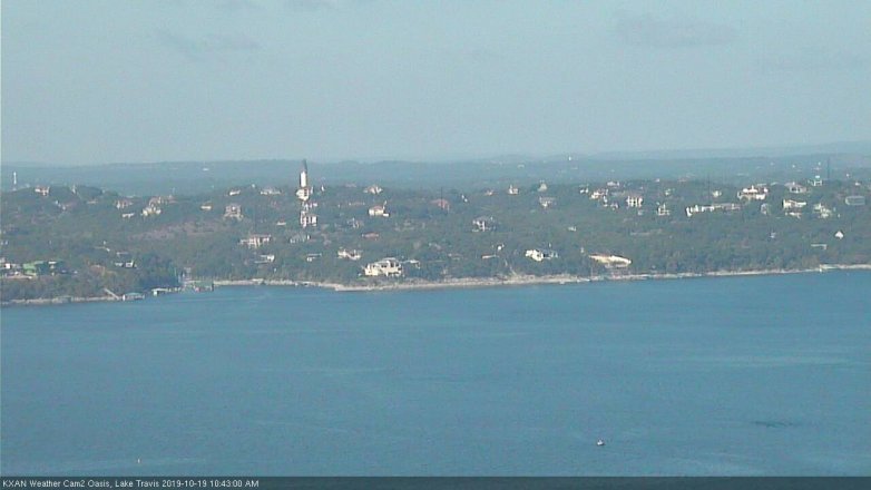 Lake Travis webcam, October 19, 2019 9:45 AM CT