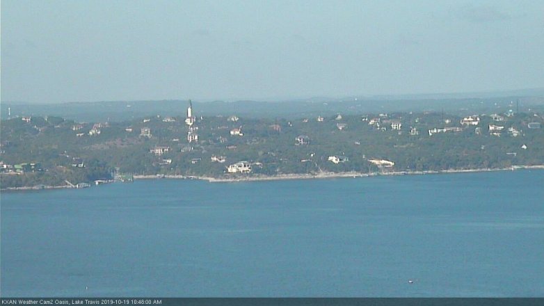 Lake Travis webcam, October 19, 2019 9:50 AM CT