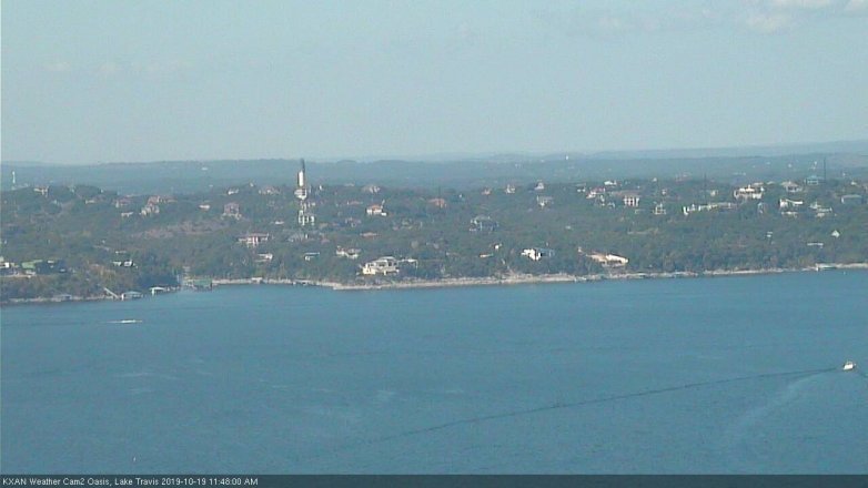 Lake Travis webcam, October 19, 2019 10:50 AM CT