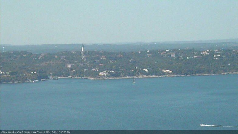 Lake Travis webcam, October 19, 2019 11:40 AM CT