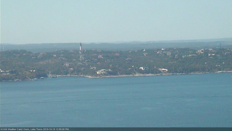 Lake Travis webcam, October 19, 2019 12:00 PM CT