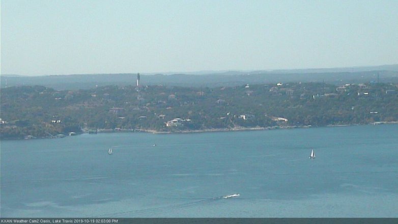 Lake Travis webcam, October 19, 2019 1:05 PM CT