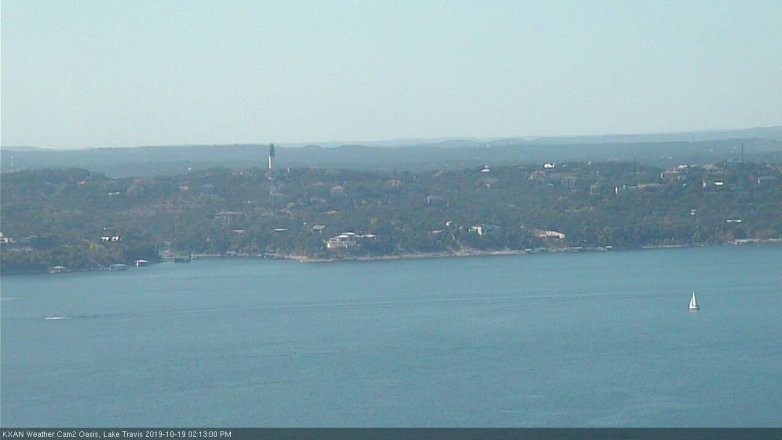 Lake Travis webcam, October 19, 2019 1:15 PM CT