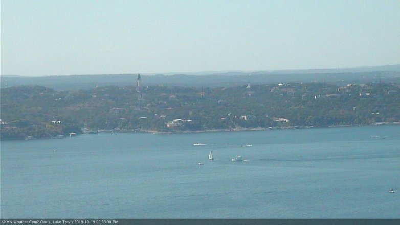 Lake Travis webcam, October 19, 2019 1:25 PM CT