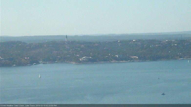 Lake Travis webcam, October 19, 2019 1:35 PM CT