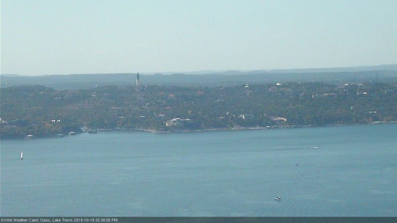 Lake Travis webcam, October 19, 2019 1:40 PM CT