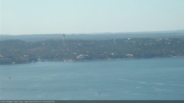 Lake Travis webcam, October 19, 2019 1:45 PM CT