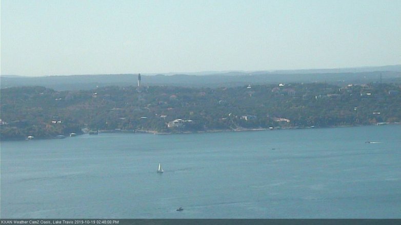 Lake Travis webcam, October 19, 2019 1:50 PM CT