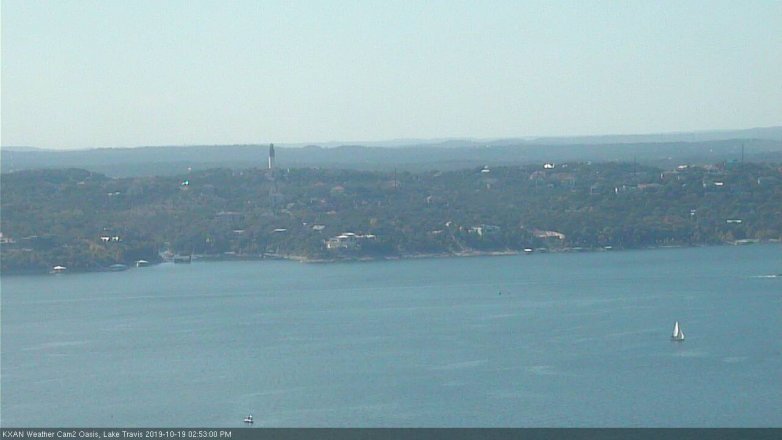 Lake Travis webcam, October 19, 2019 1:55 PM CT