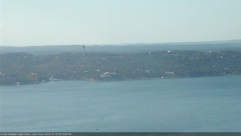 Lake Travis webcam, October 19, 2019 2:20 PM CT