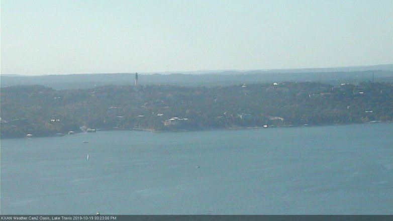 Lake Travis webcam, October 19, 2019 2:25 PM CT