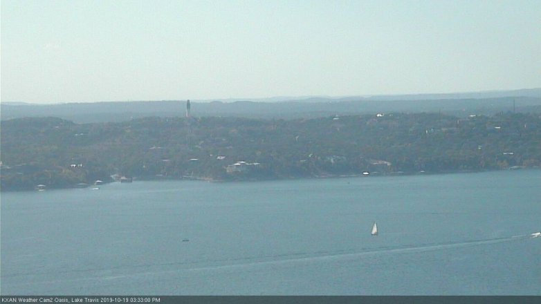 Lake Travis webcam, October 19, 2019 2:35 PM CT