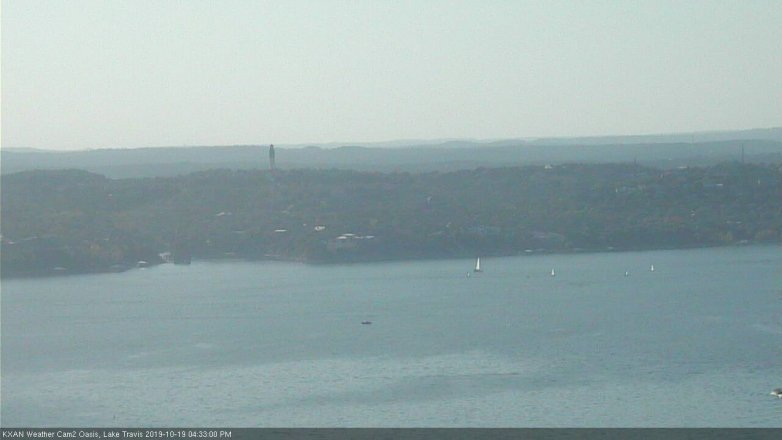 Lake Travis webcam, October 19, 2019 3:35 PM CT
