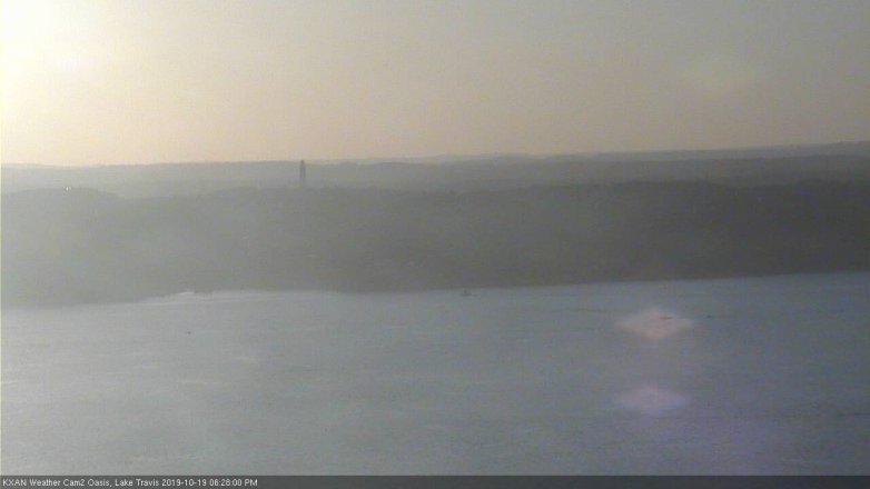 Lake Travis webcam, October 19, 2019 5:30 PM CT