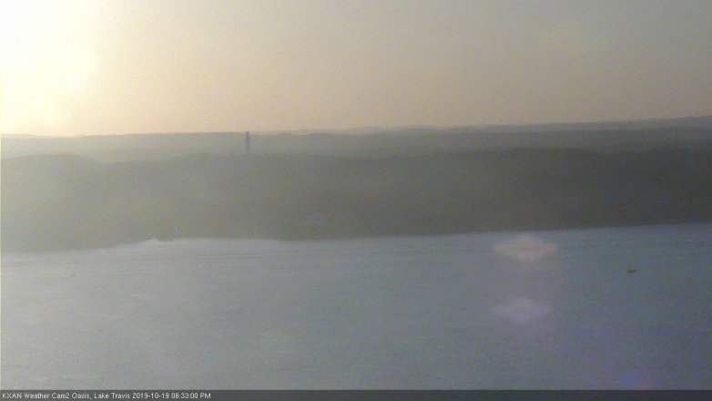 Lake Travis webcam, October 19, 2019 5:35 PM CT