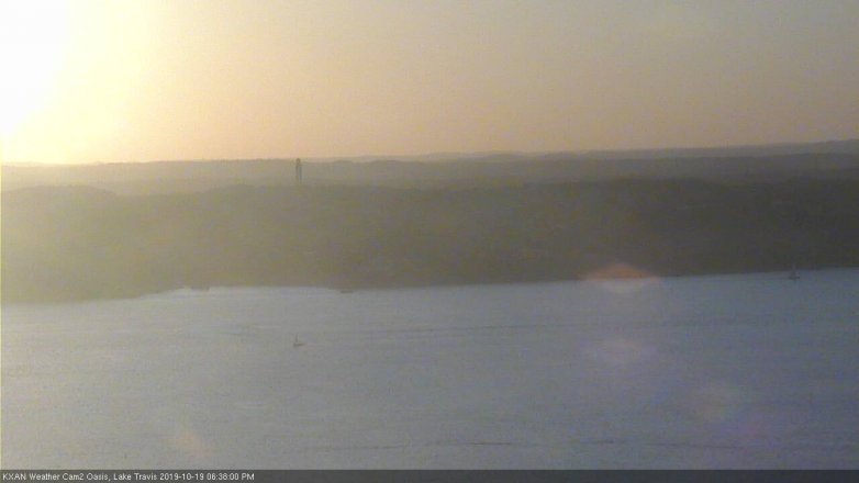 Lake Travis webcam, October 19, 2019 5:40 PM CT