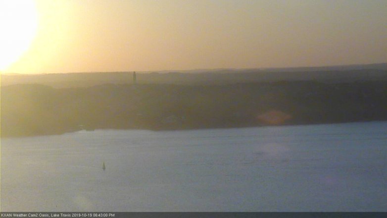 Lake Travis webcam, October 19, 2019 5:45 PM CT