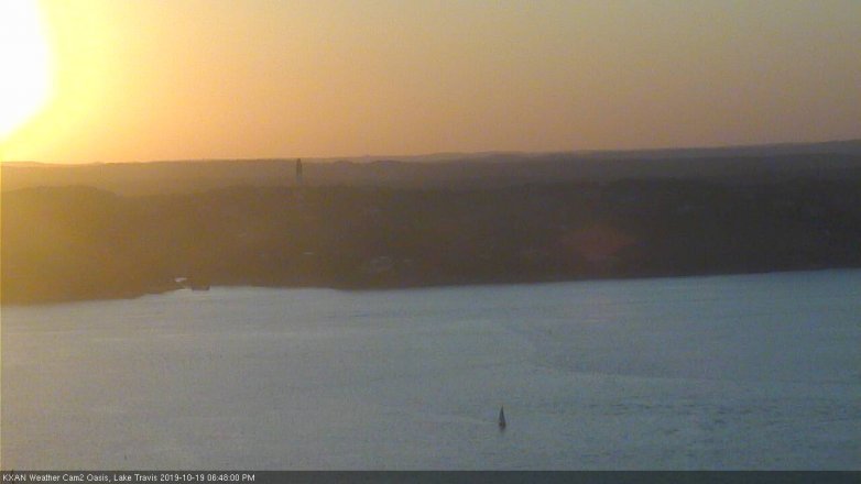 Lake Travis webcam, October 19, 2019 5:50 PM CT