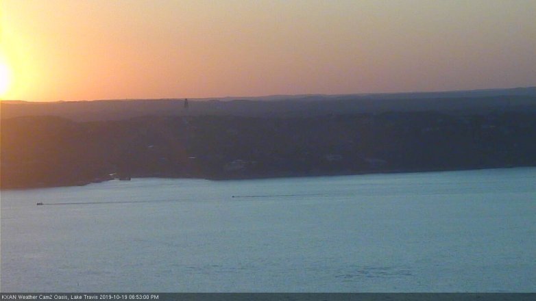 Lake Travis webcam, October 19, 2019 5:55 PM CT