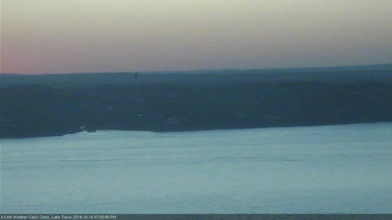 Lake Travis webcam, October 19, 2019 6:05 PM CT