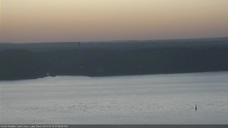 Lake Travis webcam, October 19, 2019 6:10 PM CT