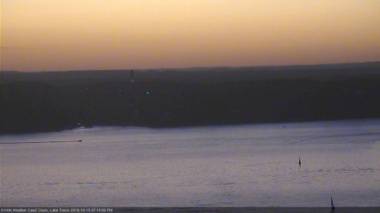 Lake Travis webcam, October 19, 2019 6:20 PM CT