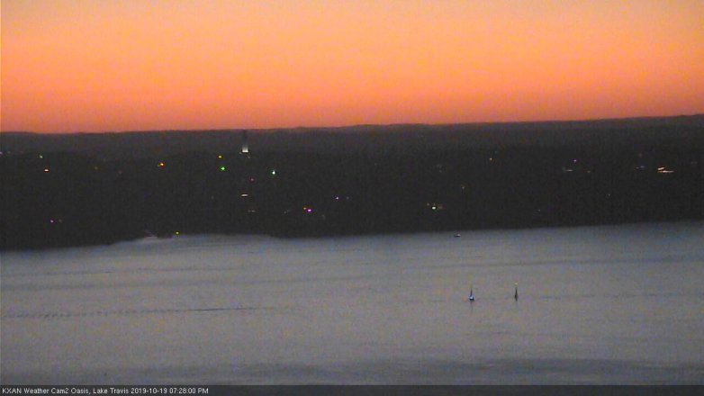 Lake Travis webcam, October 19, 2019 6:30 PM CT