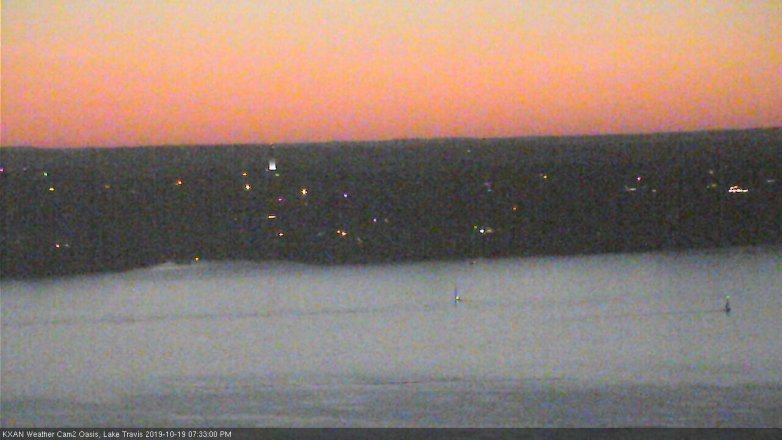 Lake Travis webcam, October 19, 2019 6:35 PM CT