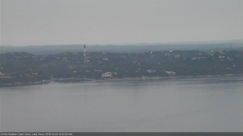 Lake Travis webcam, October 20, 2019 9:25 AM CT