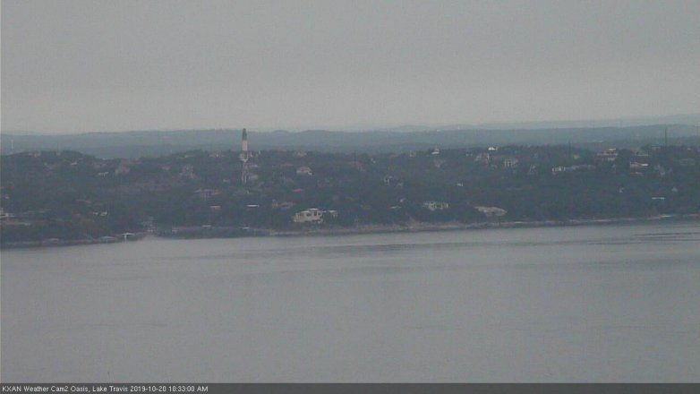 Lake Travis webcam, October 20, 2019 9:35 AM CT