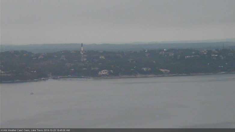 Lake Travis webcam, October 20, 2019 9:50 AM CT