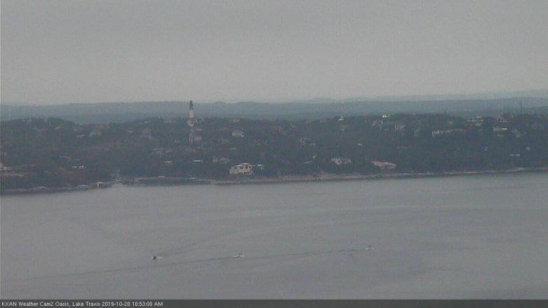Lake Travis webcam, October 20, 2019 9:55 AM CT