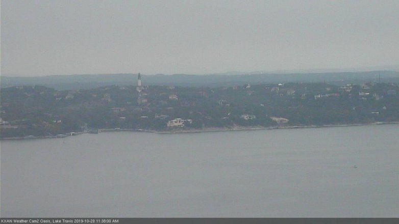 Lake Travis webcam, October 20, 2019 10:40 AM CT