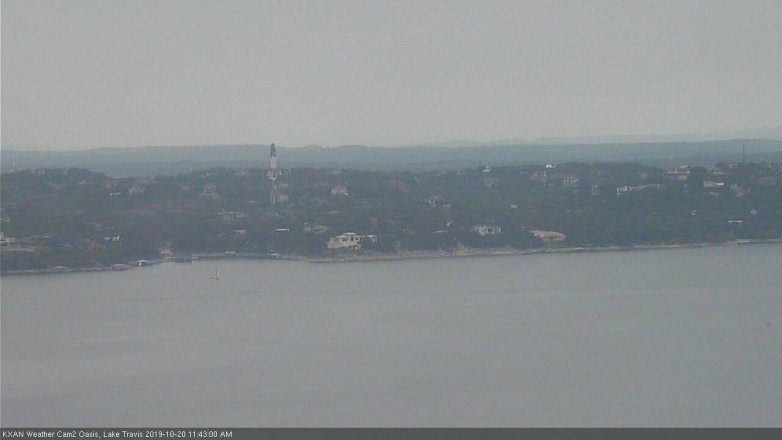 Lake Travis webcam, October 20, 2019 10:45 AM CT