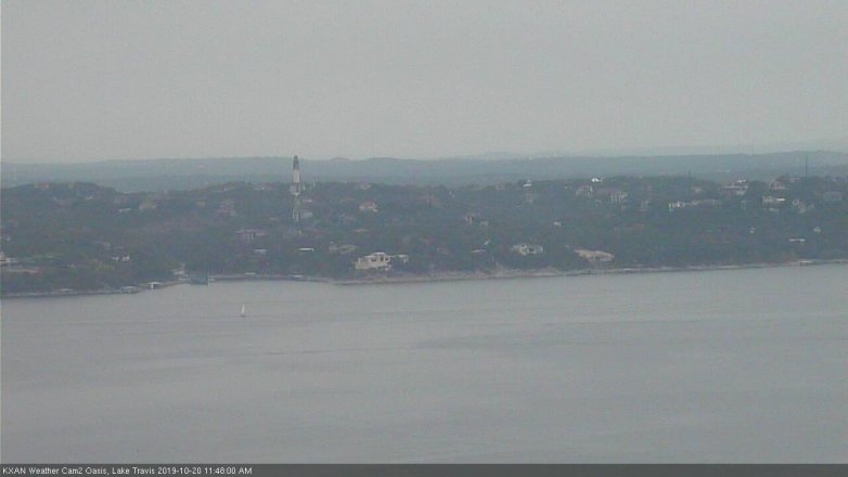 Lake Travis webcam, October 20, 2019 10:50 AM CT