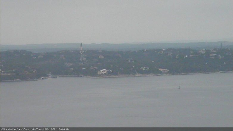 Lake Travis webcam, October 20, 2019 10:55 AM CT