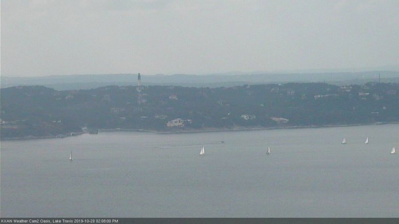 Lake Travis webcam, October 20, 2019 1:10 PM CT