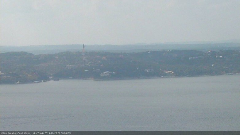 Lake Travis webcam, October 20, 2019 1:35 PM CT