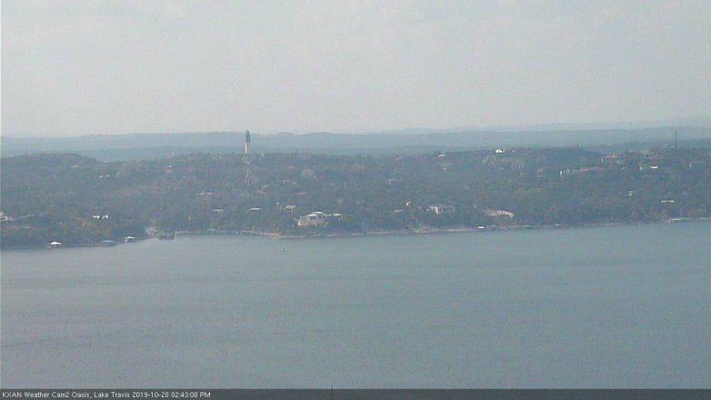 Lake Travis webcam, October 20, 2019 1:45 PM CT