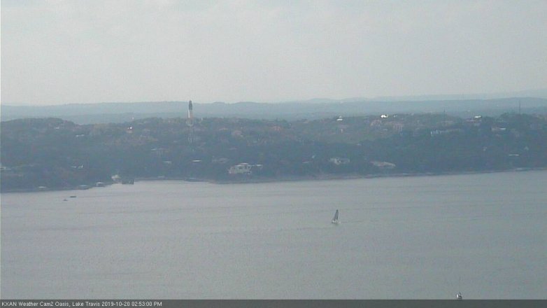 Lake Travis webcam, October 20, 2019 1:55 PM CT
